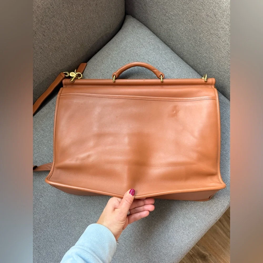 Vintage COACH Vintage 2way Briefcase Hand Bag Business K9Z 5266 Leather Brown - Picture 10 of 14